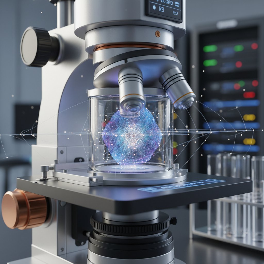 Mikroskopowe zdjęcie struktury metalu, jony i elektronowa chmura