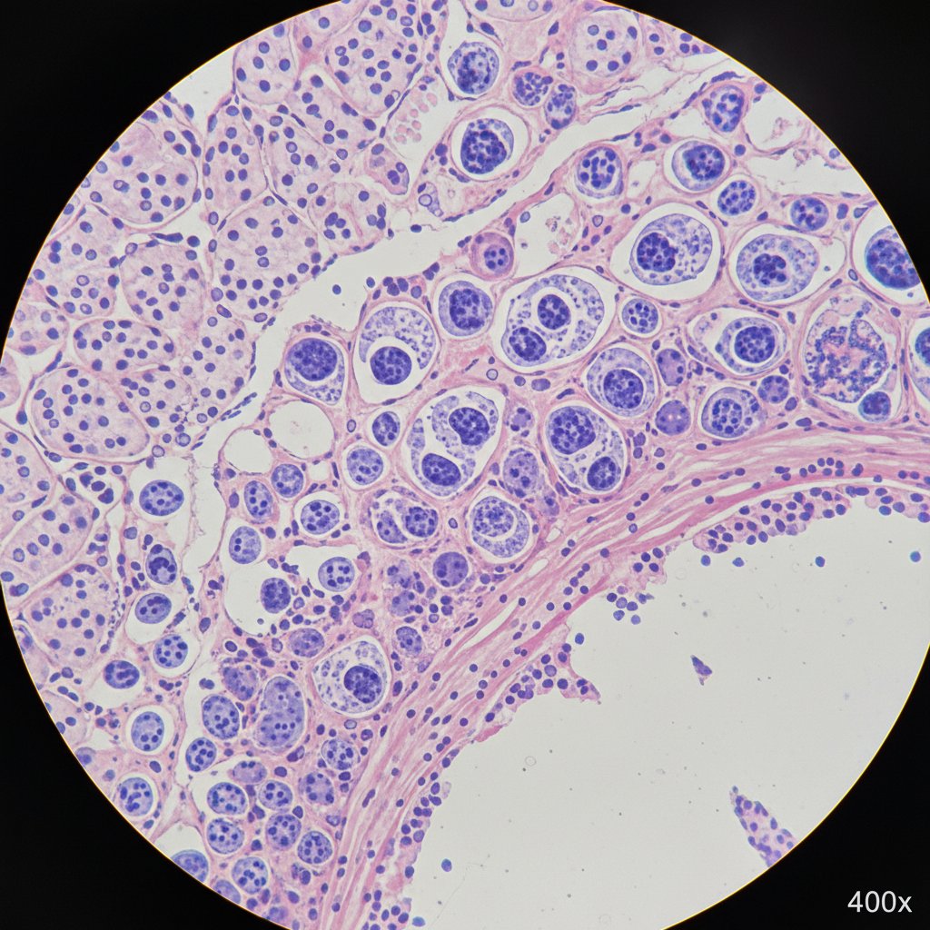 Zdjęcie mikroskopowe tkanki rakowej szyjki macicy