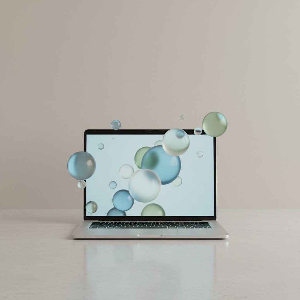 Laptop z wizualizacją bańki filtrującej – narzędzie do analizy informacji