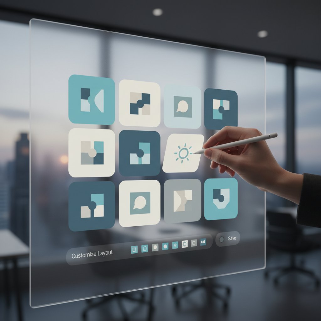 Minimalistyczny interfejs dashboardu z danymi, użytkownik ustawia zaawansowane filtry