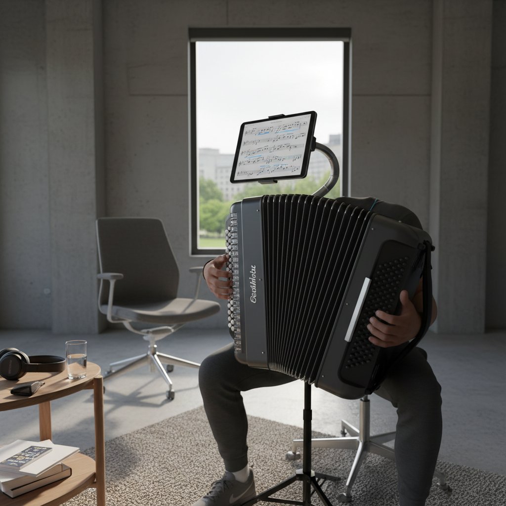 Cyfrowe narzędzia dla akordeonistów: nowoczesny akordeon z tabletem, nauka akordeonu online