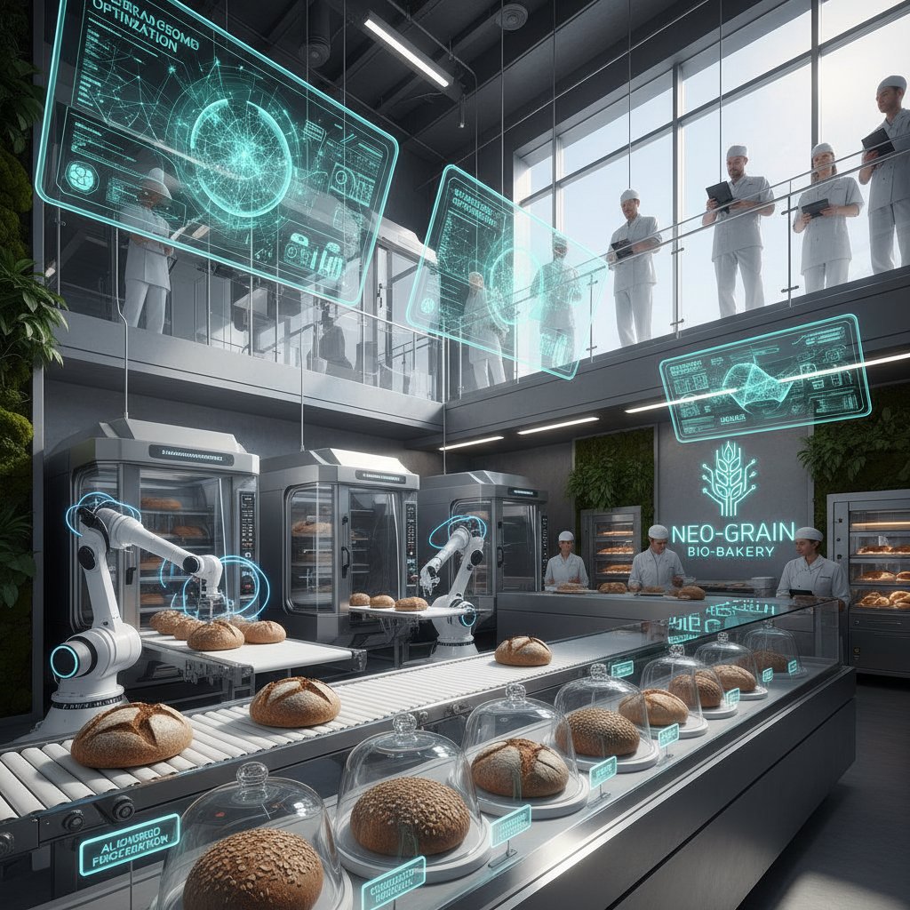 Nowoczesna piekarnia z technologią AI i wypiekami bio
