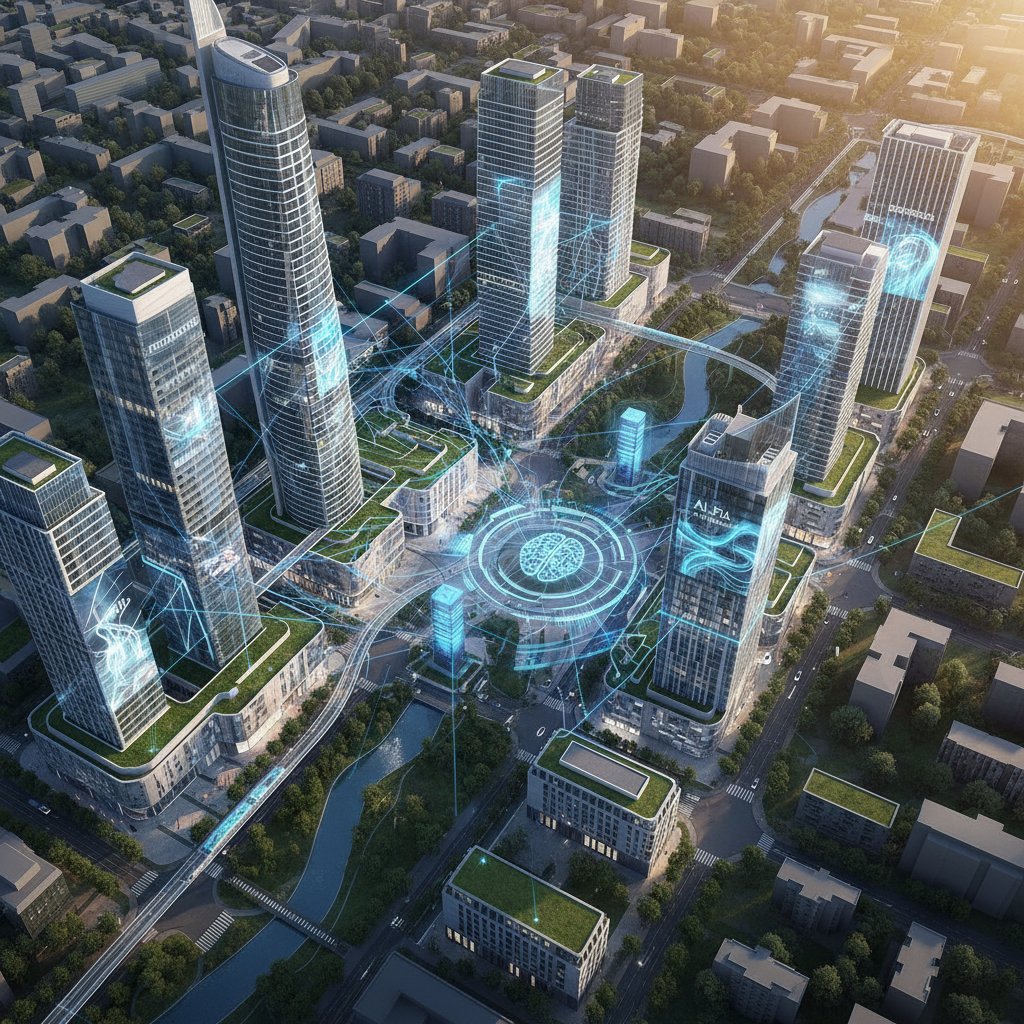 Nowoczesne centrum zarządzania miastem w Polsce z ekranami pokazującymi analizę AI