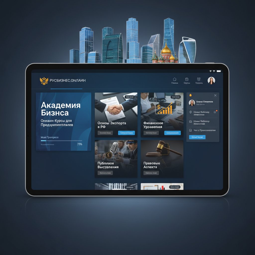 Nowoczesna platforma do nauki rosyjskiego handlowego online, widok ekranu z ćwiczeniami w biznesowym stylu, słowa kluczowe: rosyjski handlowy online, e-learning