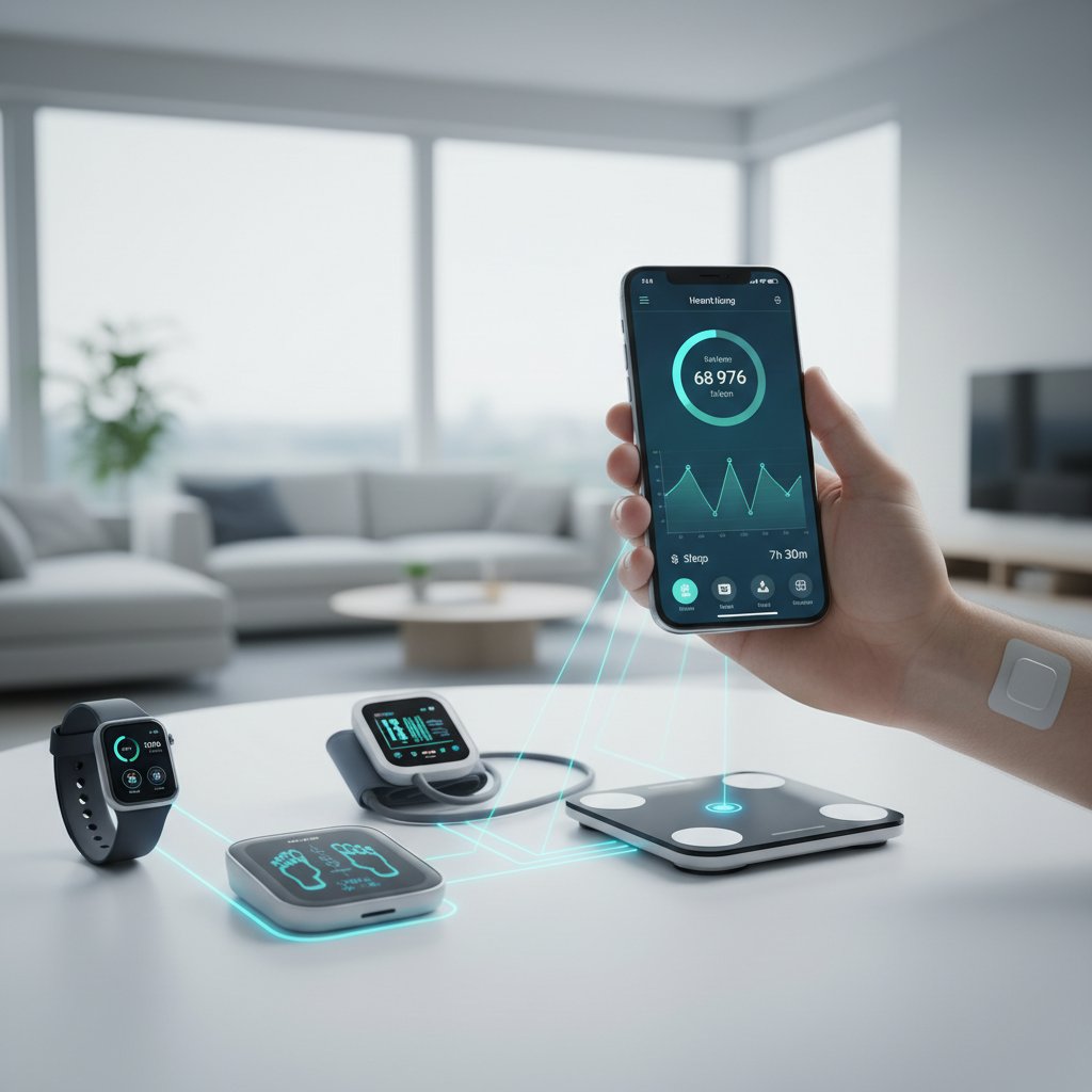 Nowoczesne urządzenia monitorujące zdrowie, zintegrowane z aplikacjami mobilnymi