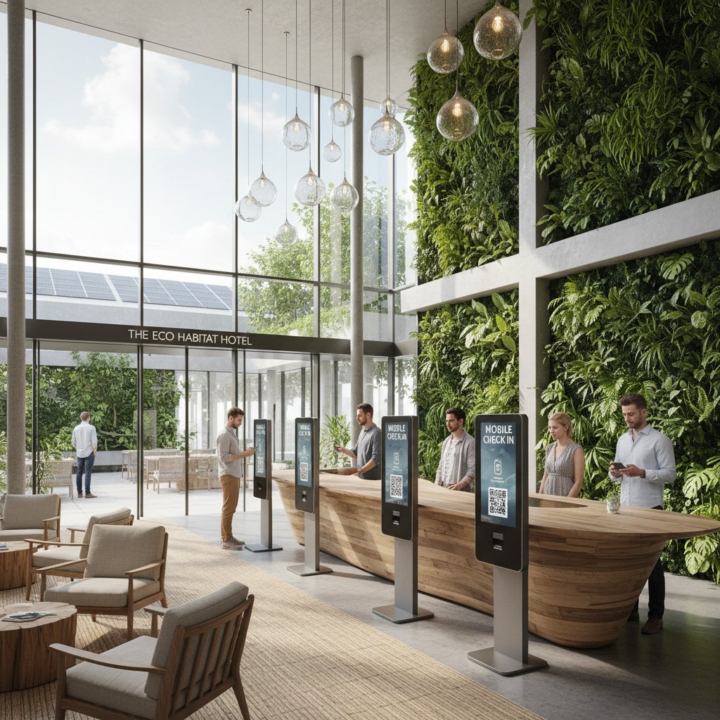 Nowoczesny obiekt noclegowy z mobilnym zameldowaniem i ekologicznym designem