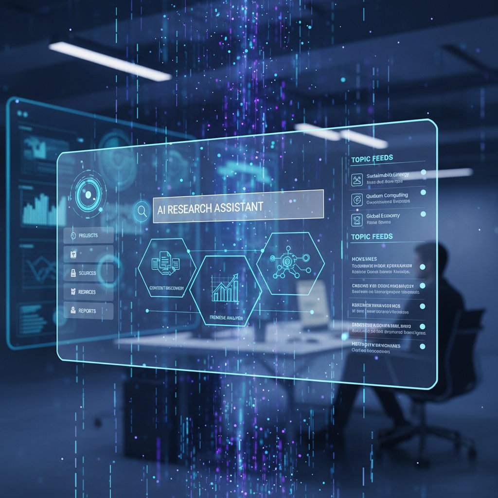 Nowoczesny interfejs szper.ai podczas wyszukiwania materiałów do artykułów