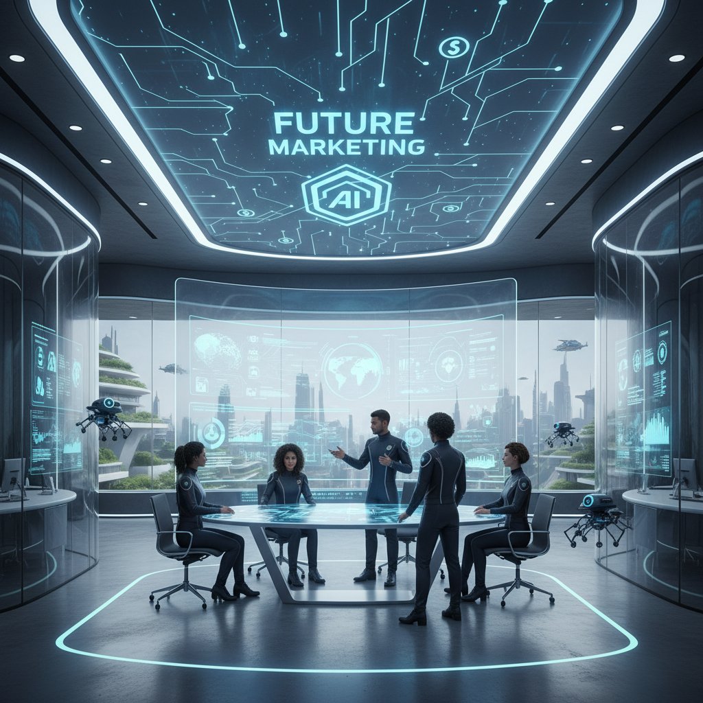 Nowoczesne biuro z zespołem pracującym nad AI i danymi – przyszłość marketingu spersonalizowanego