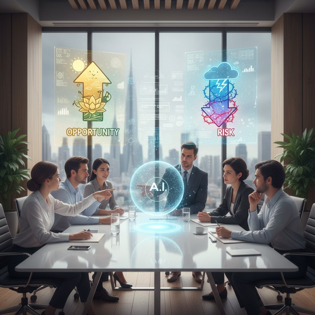 Nowoczesne biuro z AI wspierającą zespół ludzi – szansa czy zagrożenie dla relacji człowieka z AI