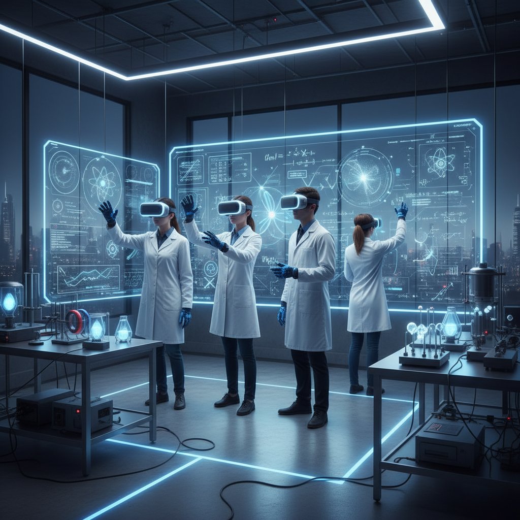 Nowoczesne laboratorium fizyczne online z elementami VR, AR i interaktywną tablicą