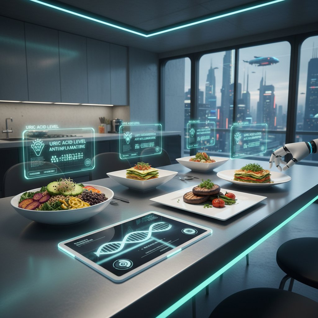 Nowoczesne trendy w diecie przy dnie moczanowej – nowoczesna kuchnia roślinna, smartfon, zdrowe produkty