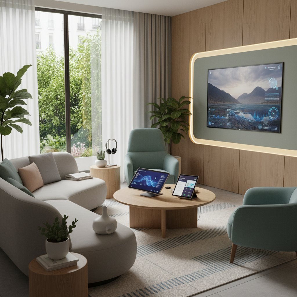 Nowoczesna sala terapeutyczna, sprzęt do terapii cyfrowej, spokojna i przyjazna atmosfera