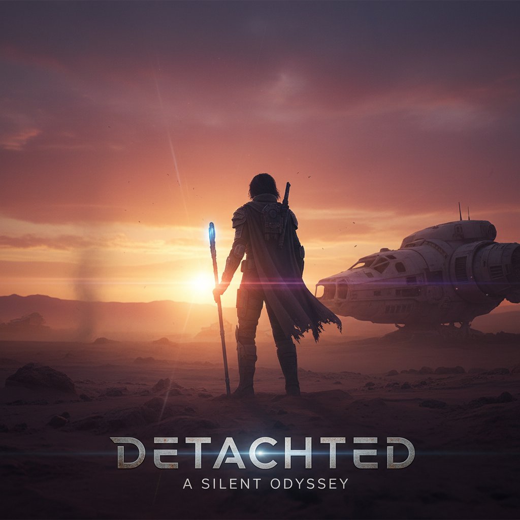 Solitary character from a modern detached movie