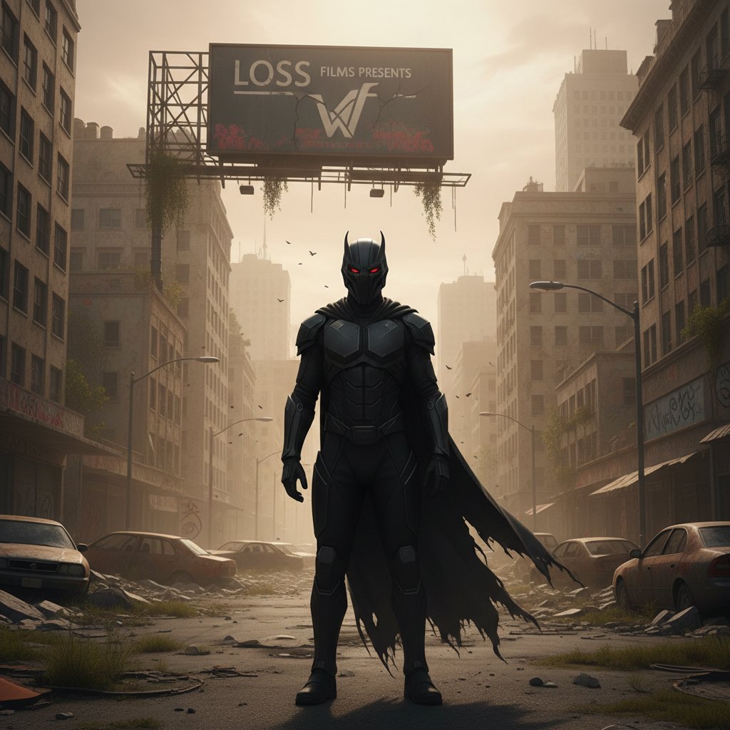 Modern loss movies reflect pandemic-era grief, cinematic still with masked character in empty urban setting