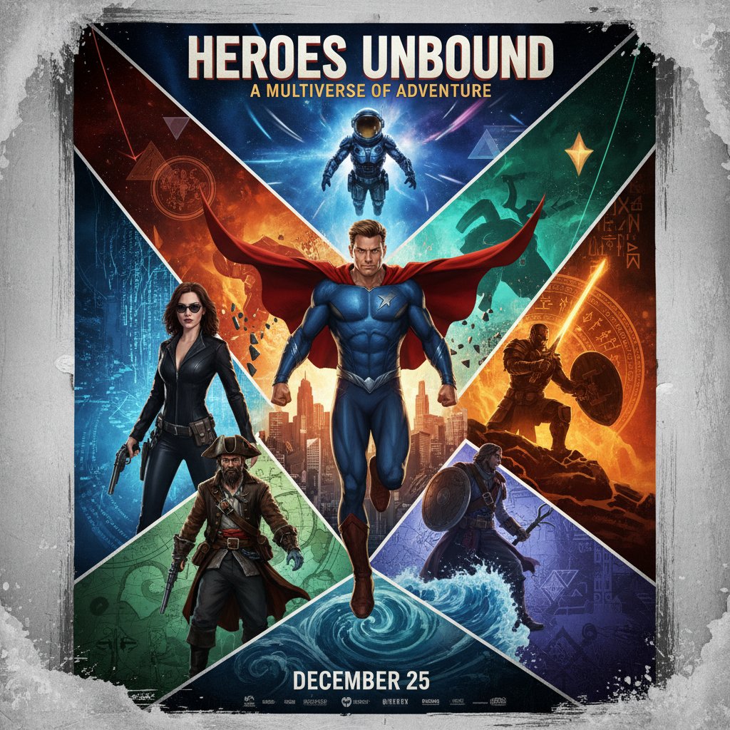 Kolaż plakatów filmowych z wyizolowanymi postaciami, symbolika wykluczenia