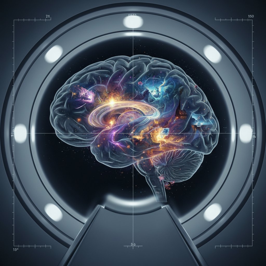 Kolorowy obraz MRI mózgu podczas śnienia – nowoczesna technologia obrazowania aktywności snów