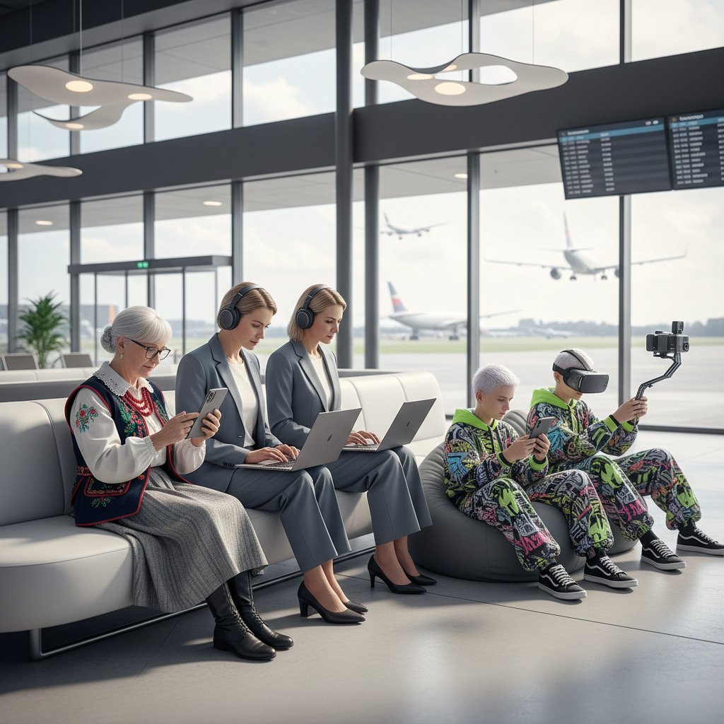 Różne pokolenia Polaków podczas rezerwacji biletów lotniczych