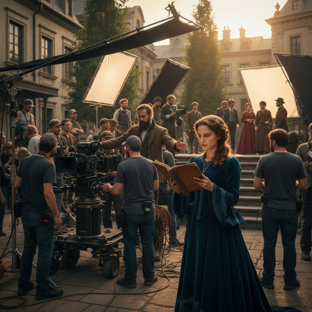 Natalie Portman at a film set, symbolizing artistic control