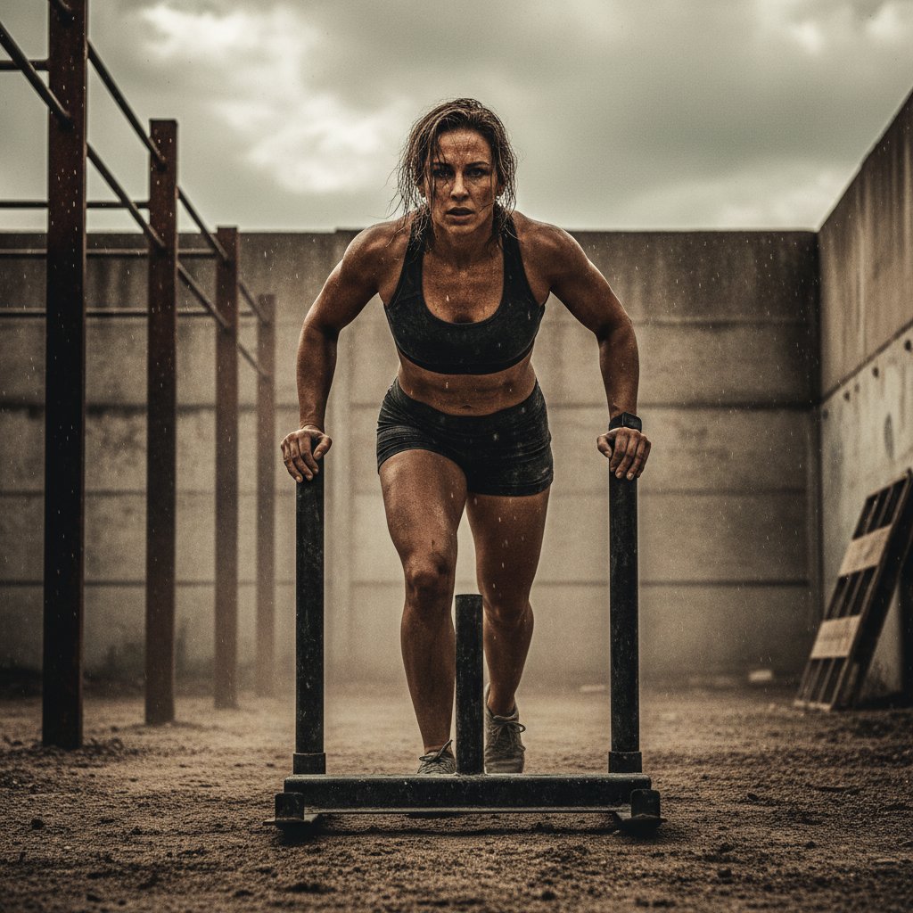 Kobieta po samodzielnym treningu, pewna siebie i zmotywowana do dalszego rozwoju