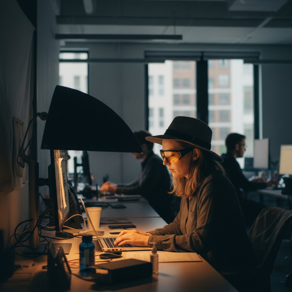 Światłowstręt utrudniający pracę