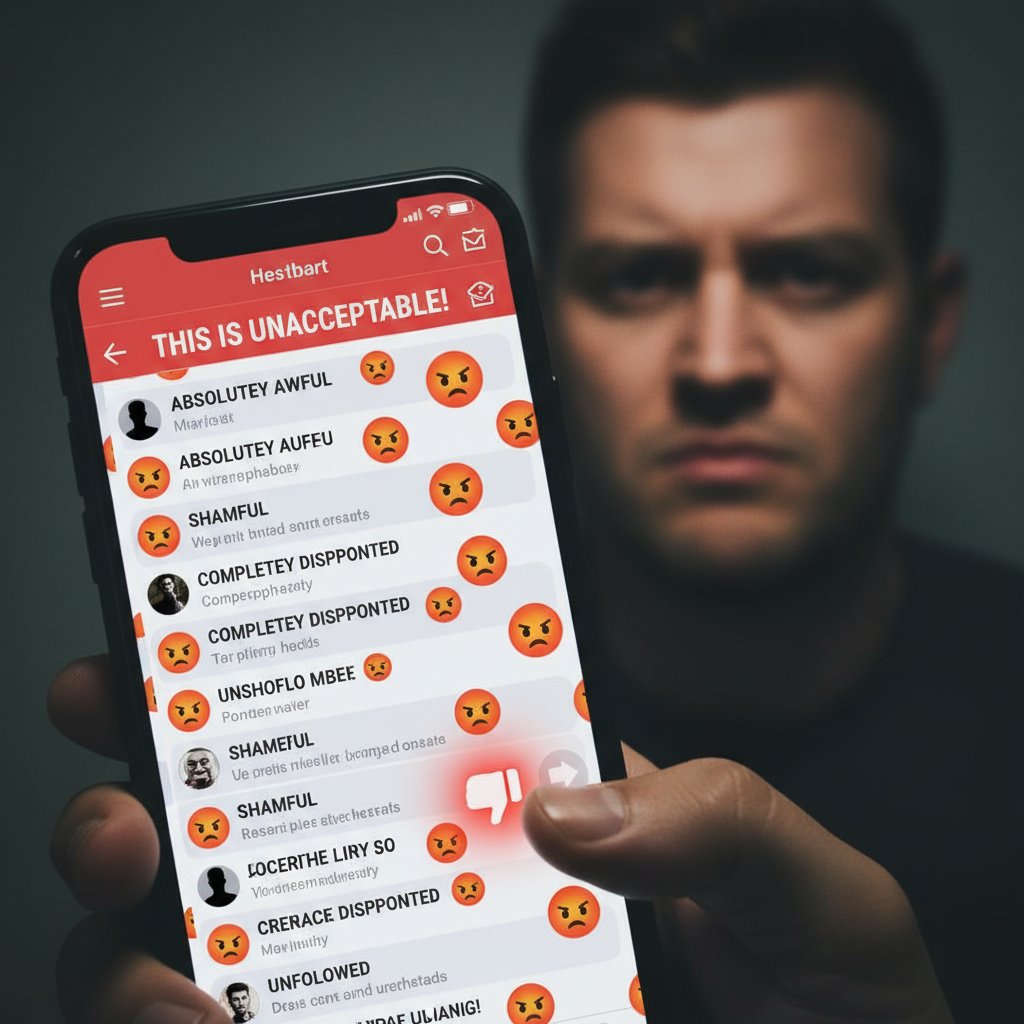 Negatywny feedback użytkowników po nieudanych działaniach social media