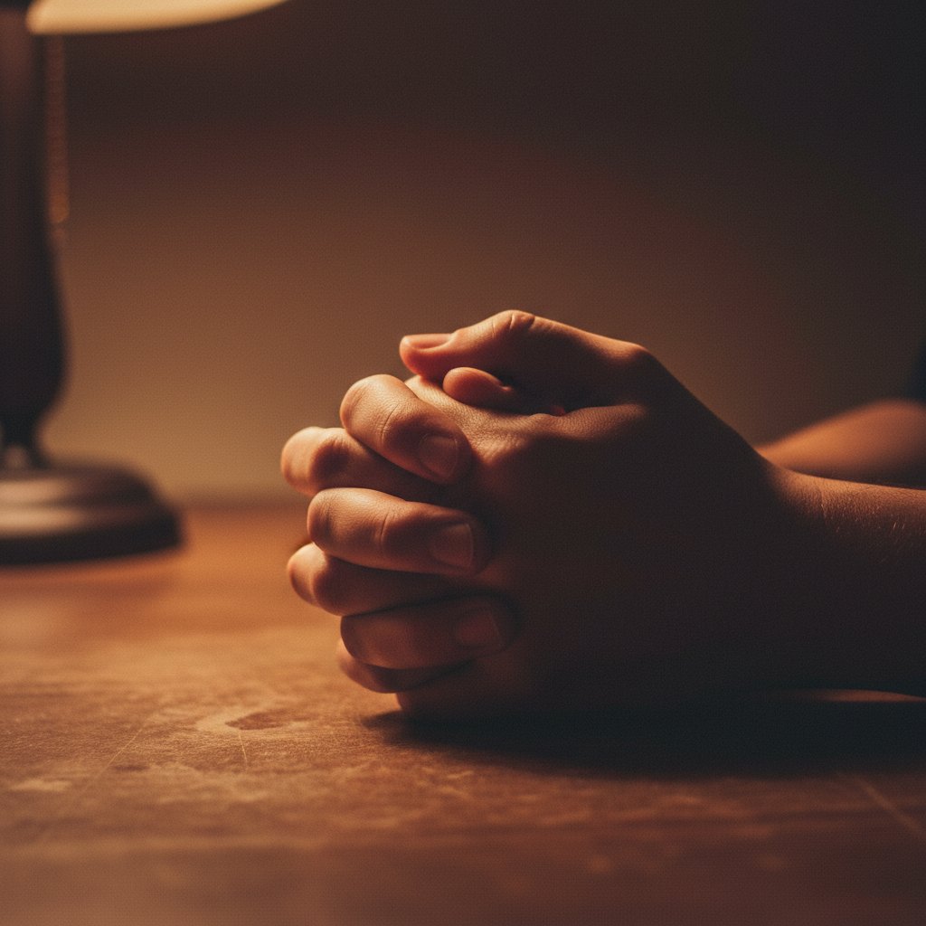Ręce osoby zmagającej się z manią podczas epizodu, napięcie widoczne w gestach