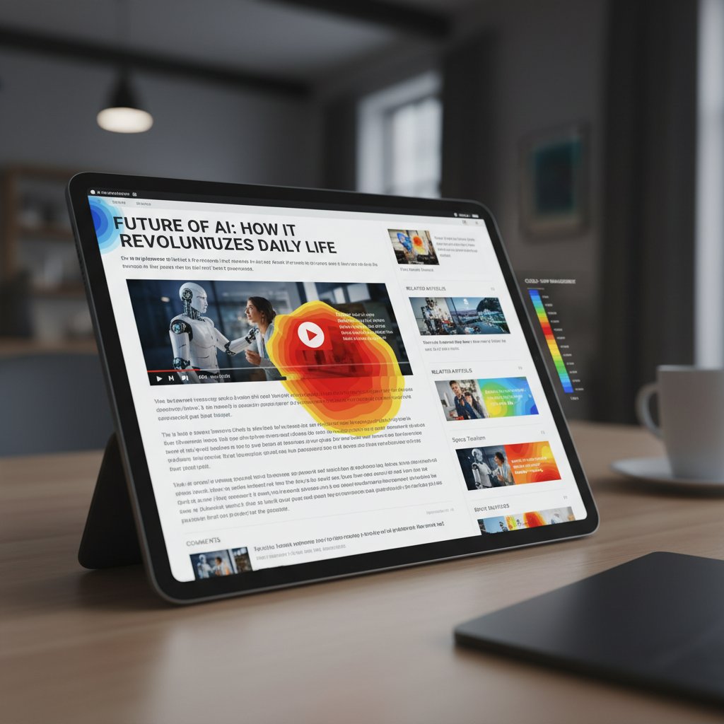 News article heatmap showing user engagement and interaction with digital news content