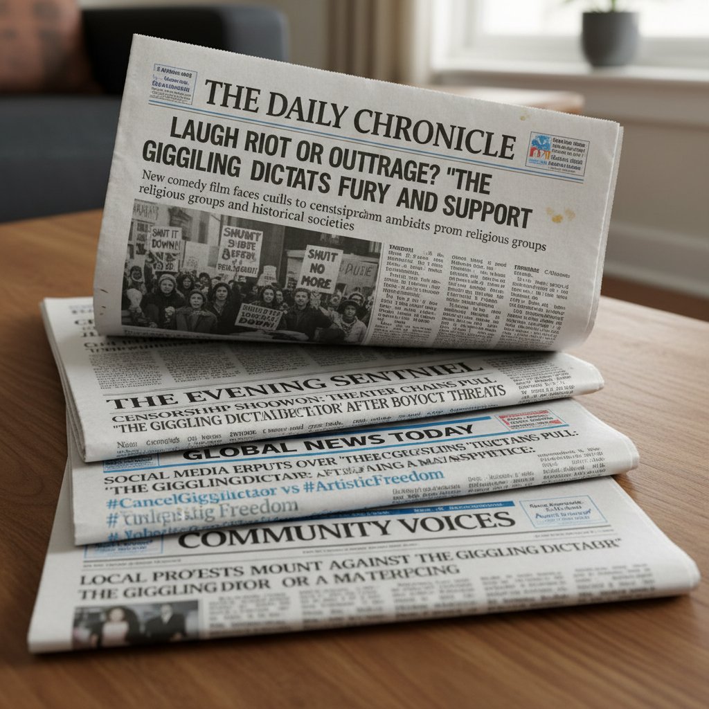 Newspaper headlines about the controversial release of 'The Interview,' highlighting backlash and censorship