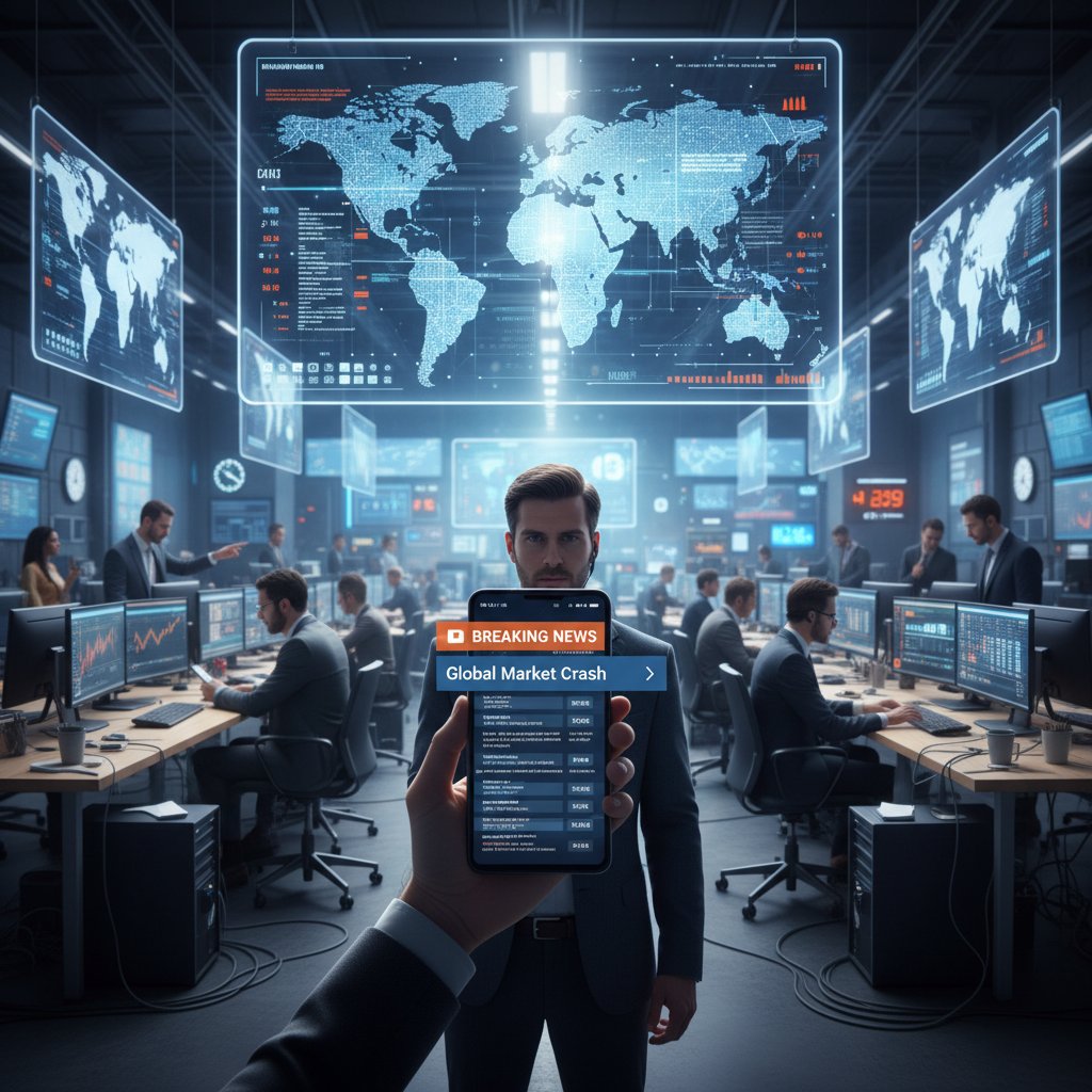 Technical process behind instant breaking news notifications