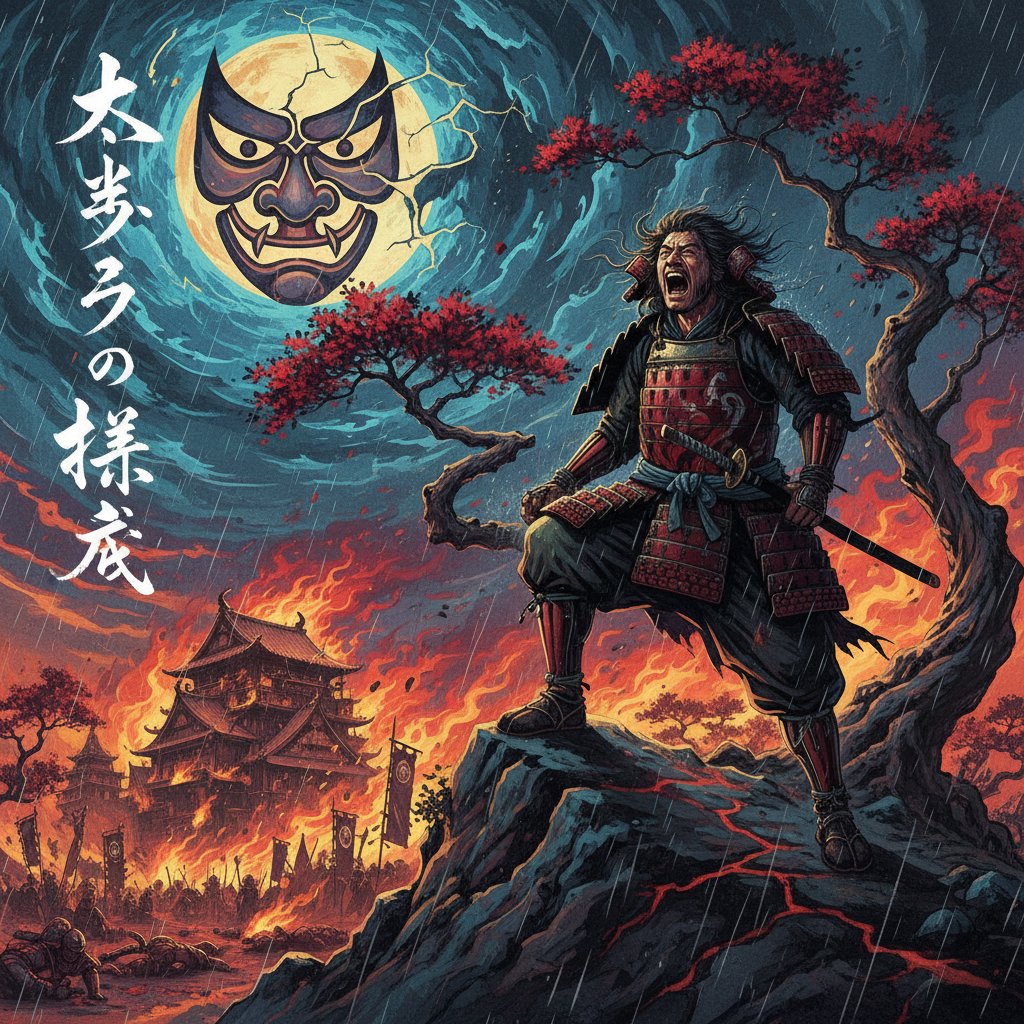 Vivid, stylized film still from a non-English Shakespeare adaptation