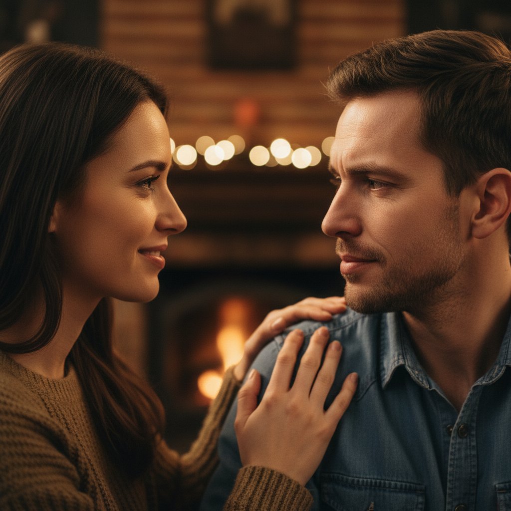 Two partners sharing a quiet, meaningful look, highlighting nonverbal empathy in relationships