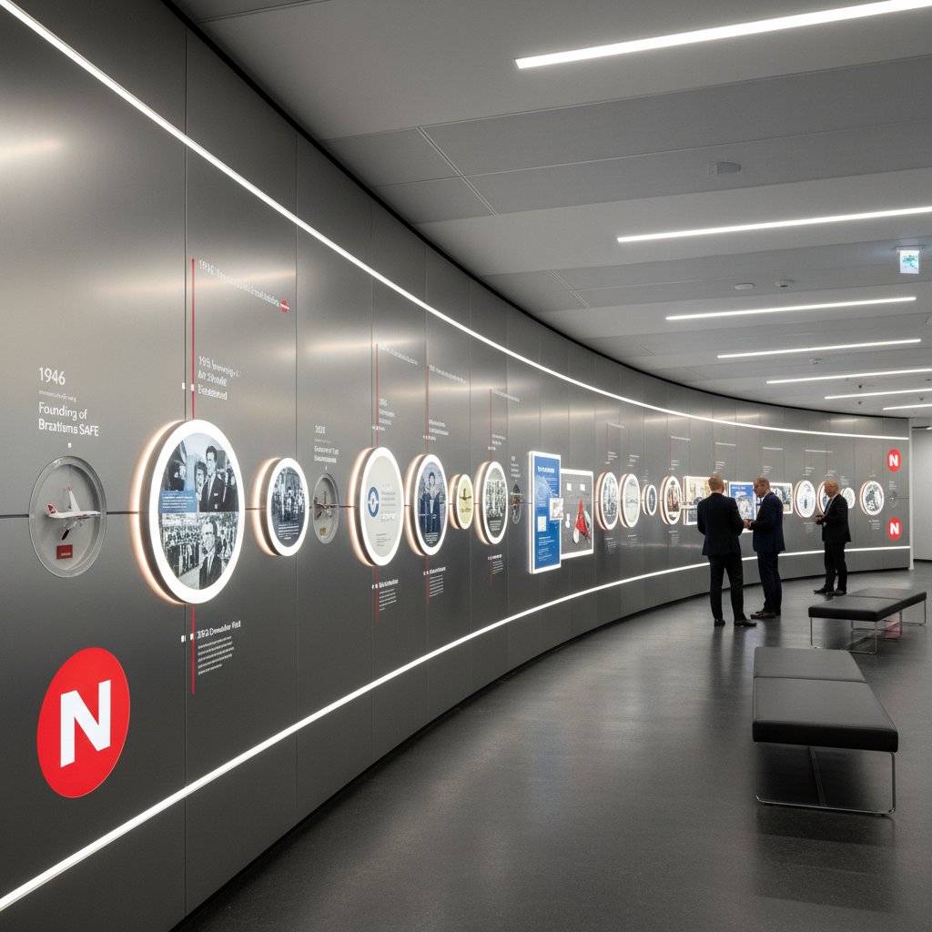 Norwegian Air history timeline with symbolic peaks and valleys