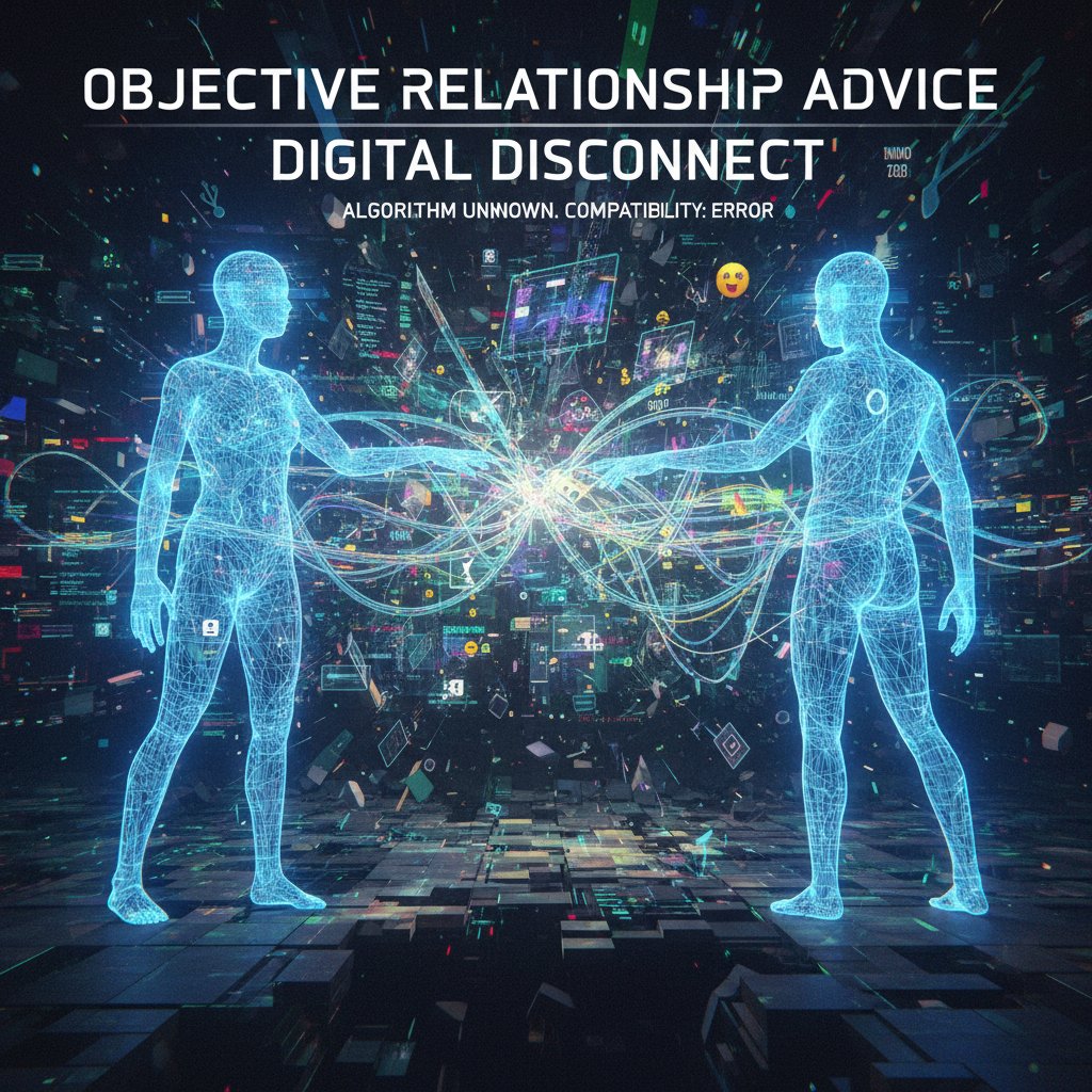 A person illuminated by a laptop screen at night, surrounded by digital chat bubbles and question marks, reflecting modern relationship confusion