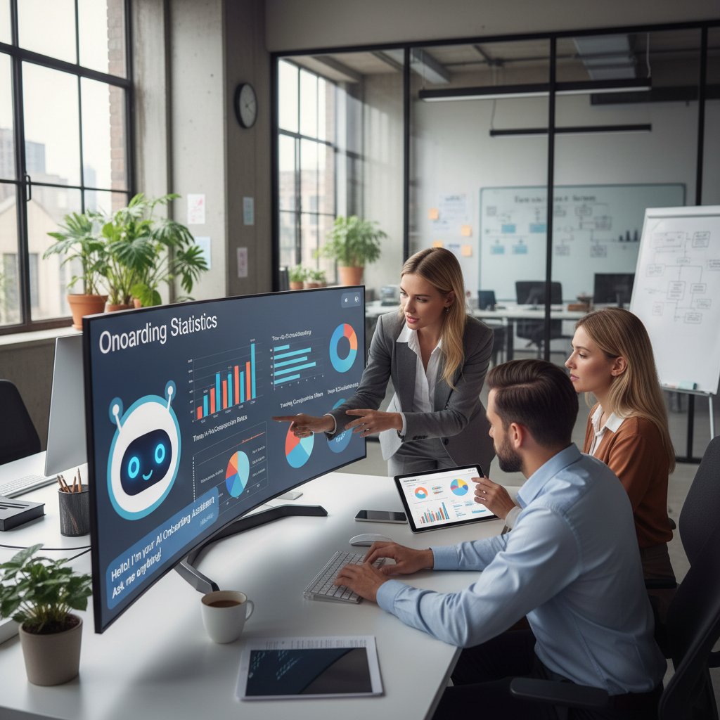 Dynamiczne biuro z analizą danych onboardingowych – statystyki i efektywność chatbotów