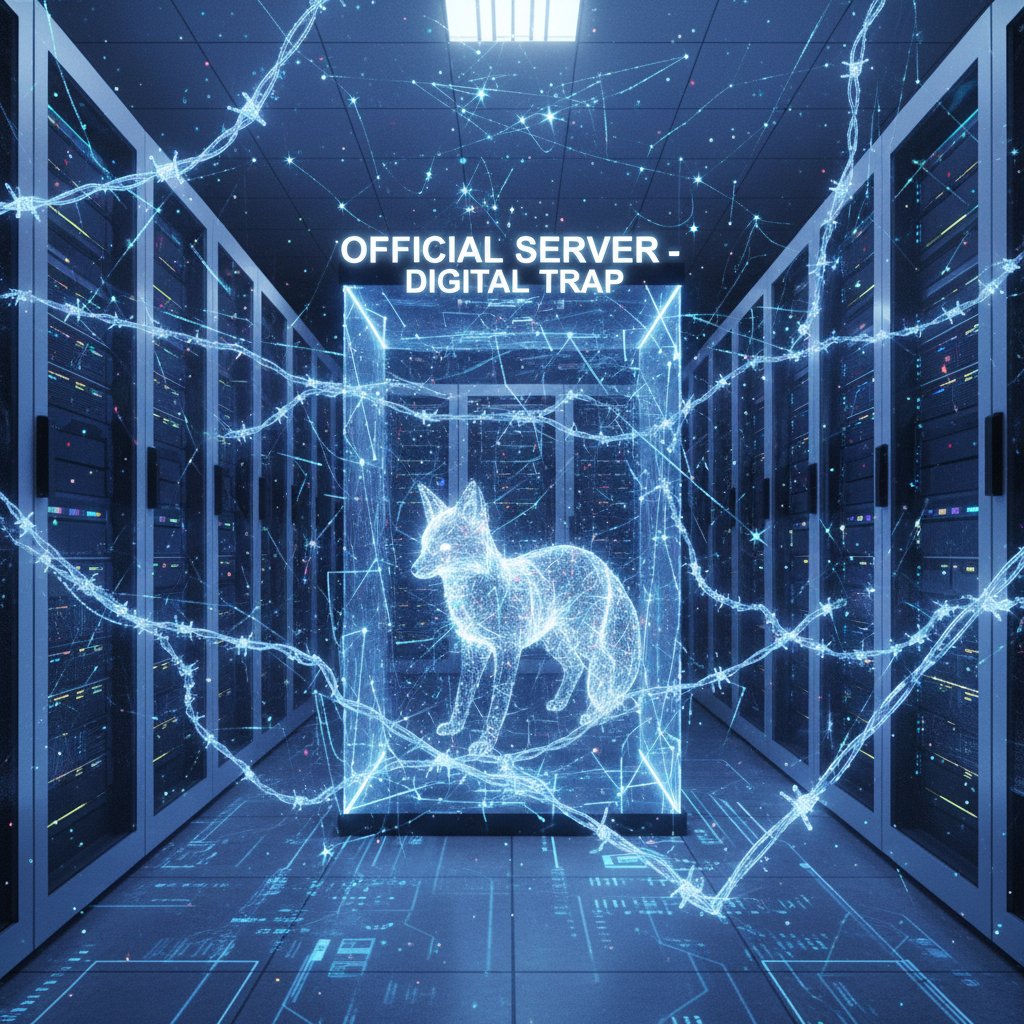 Zdjęcie urzędnika analizującego dokumenty na tle nowoczesnych serwerów, symbolizujące cyber-pułapki obywatelstwa online