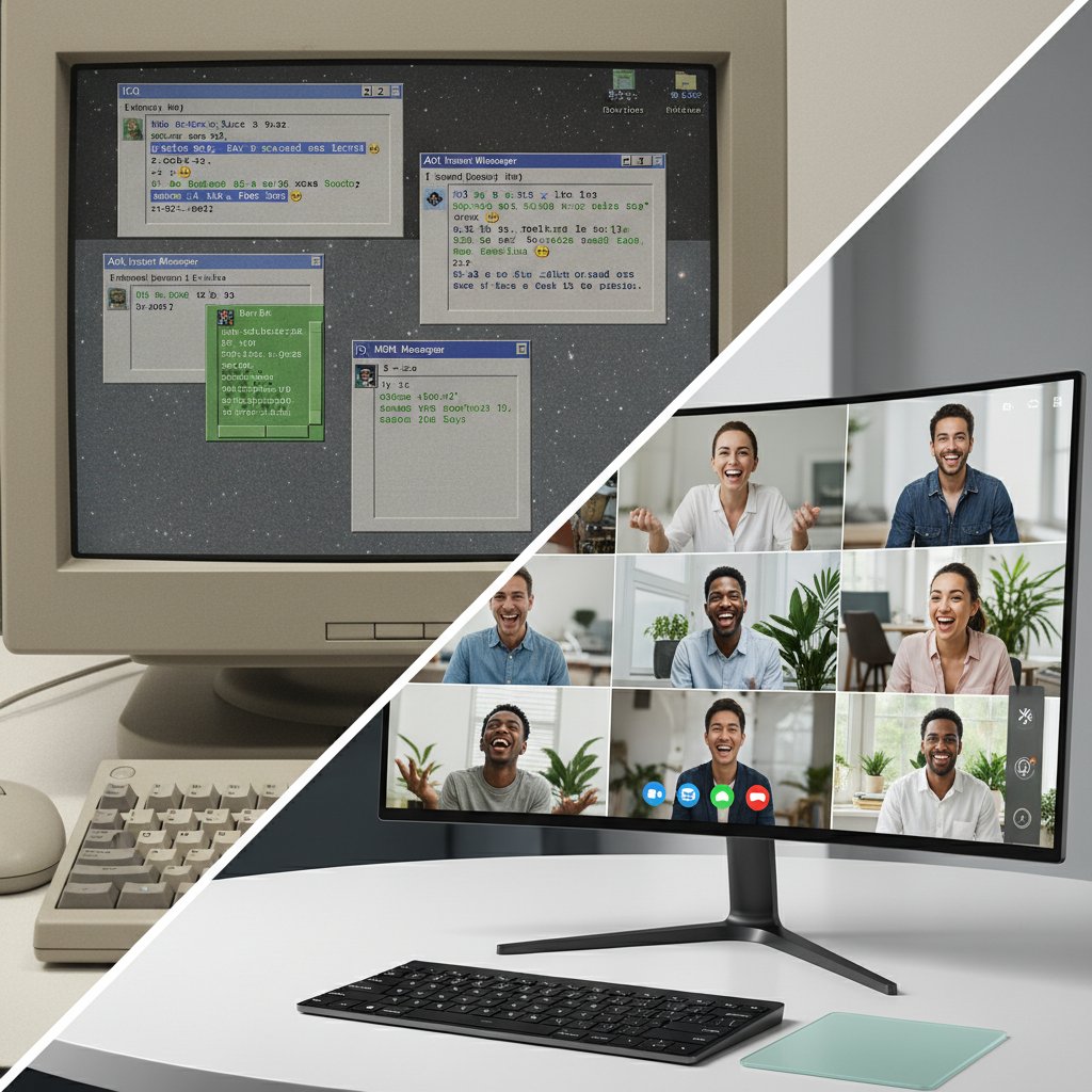 Ewolucja komunikacji online – od starych komunikatorów po nowoczesne rozmowy wideo i deepfake’i