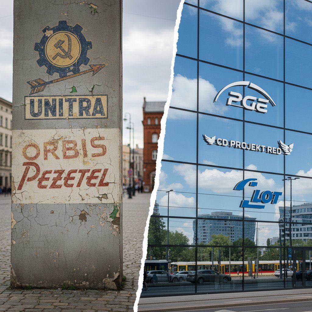 Stare i nowe logo firm na budynkach Warszawy – porównanie trwałości