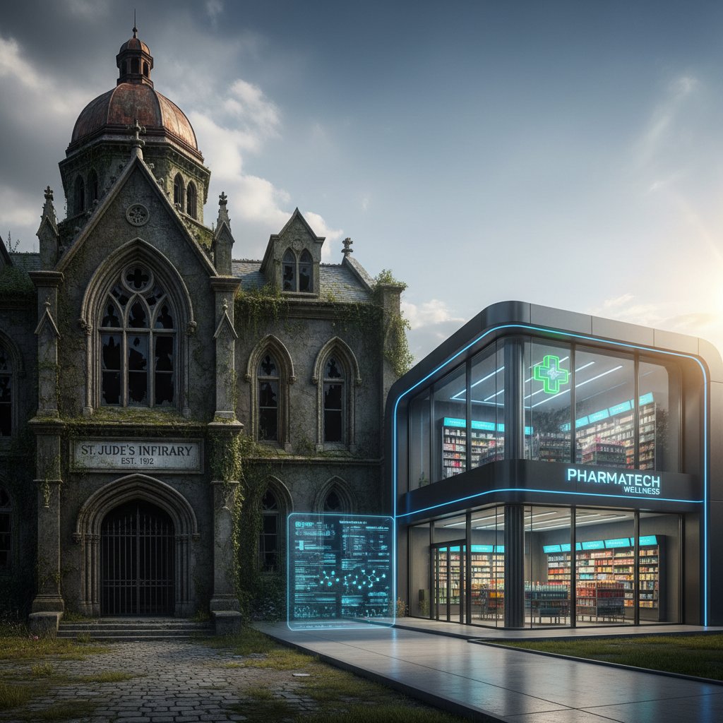 Stary szpital i nowoczesna apteka – kontrast leczenia wrzodów żołądka