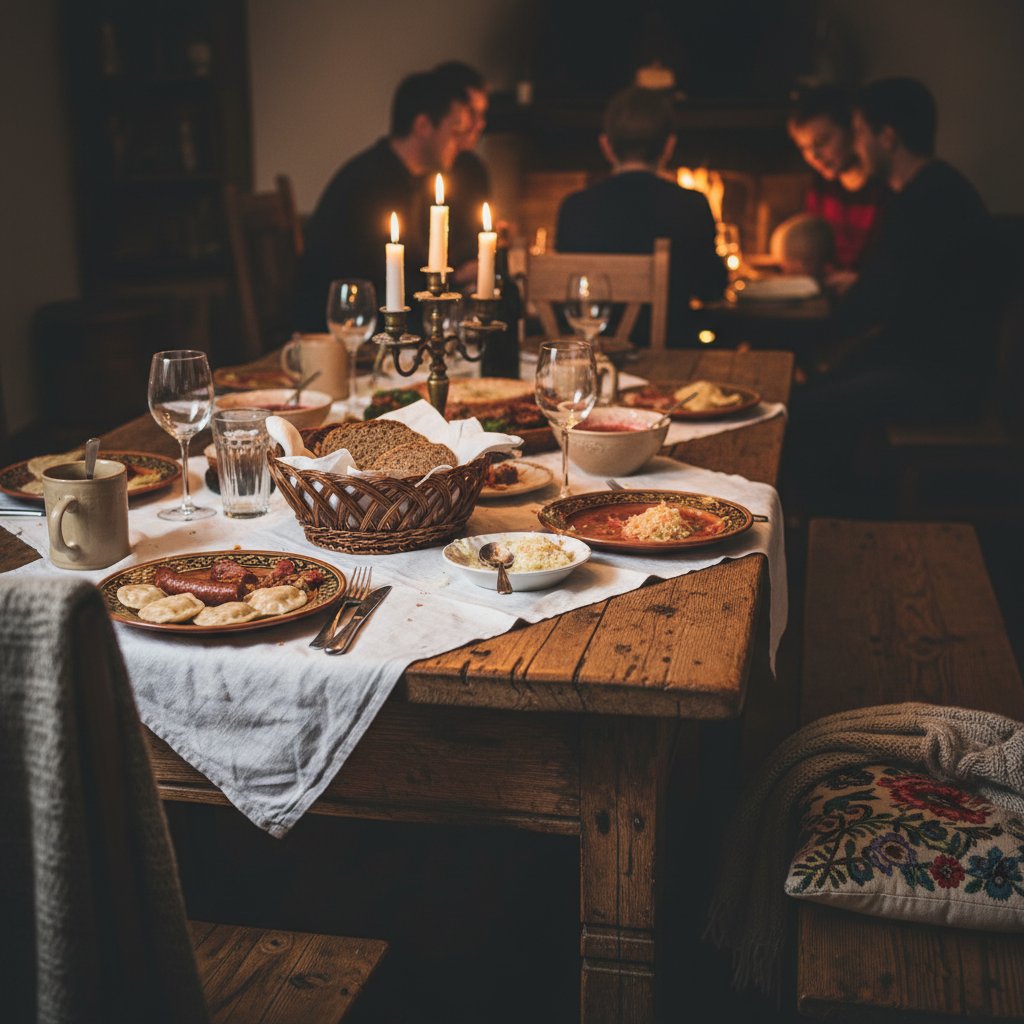 Stary polski stół, dania z resztek, rodzinna atmosfera