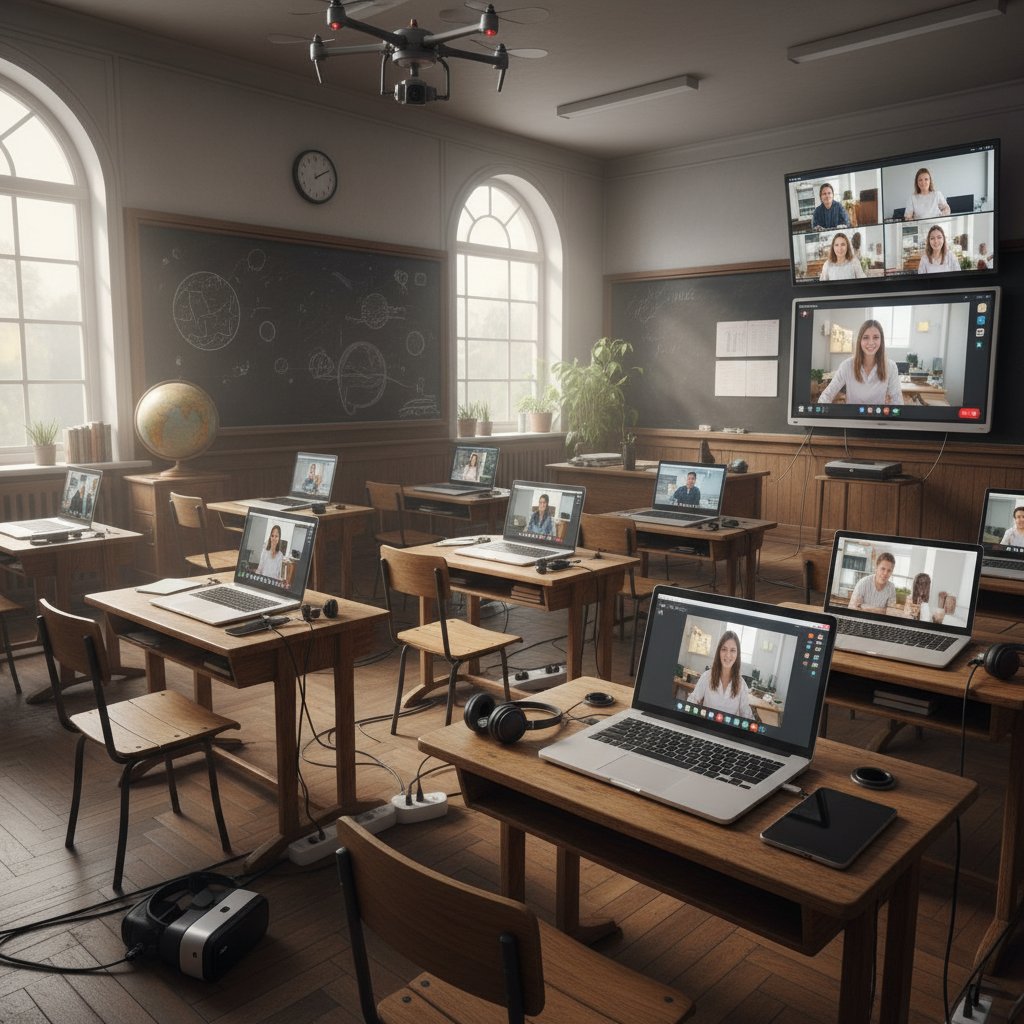 Ewolucja klasy szkolnej: od tradycyjnej tablicy do cyfrowych lekcji matematyki