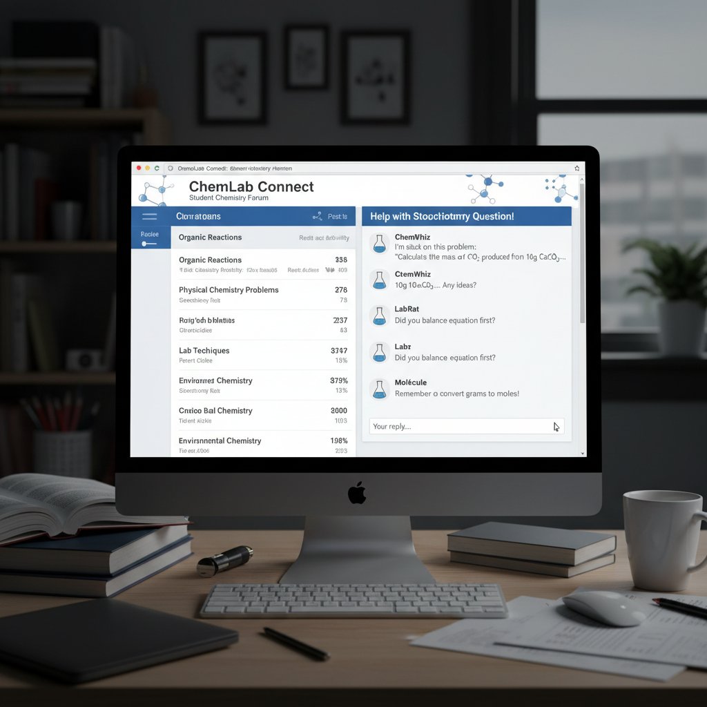 Screen - dyskusja na forum chemicznym, widoczne pytania i odpowiedzi