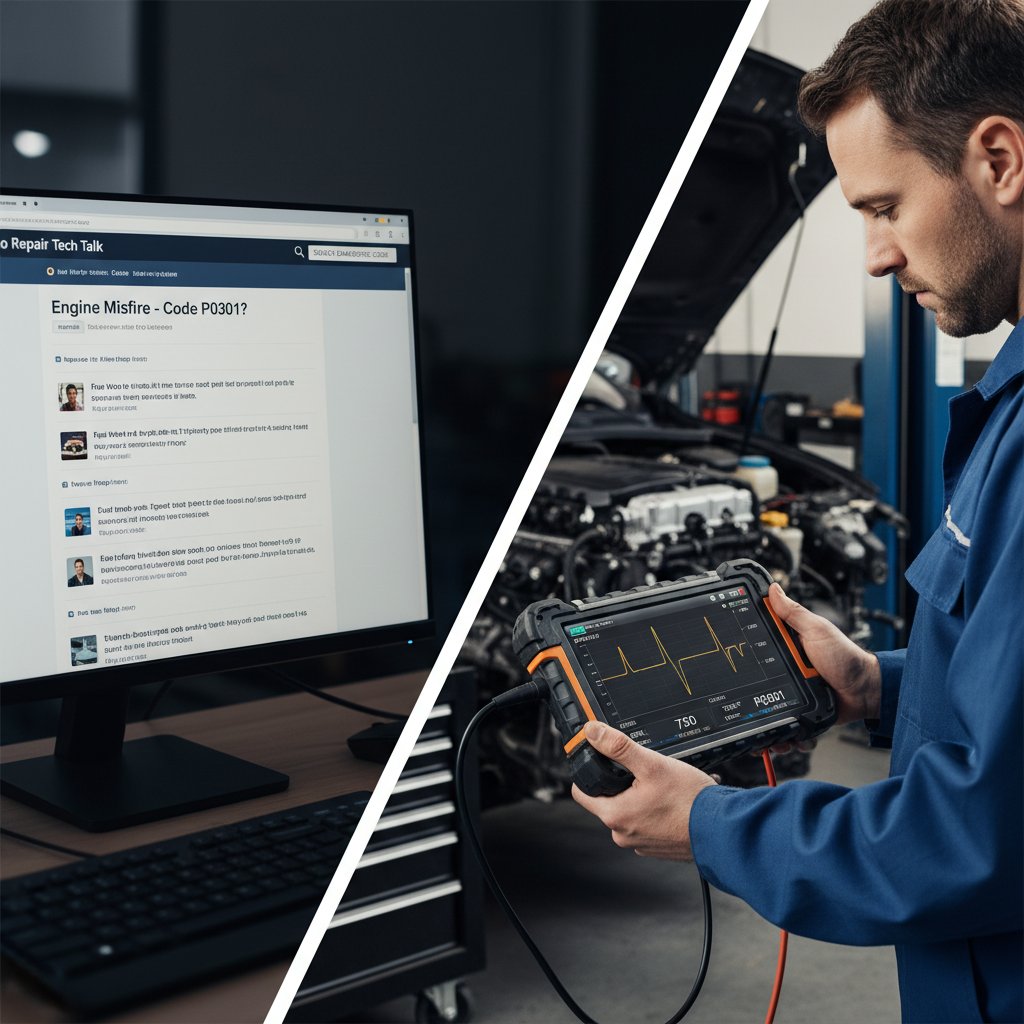 Online forum versus mechanic diagnostic tool