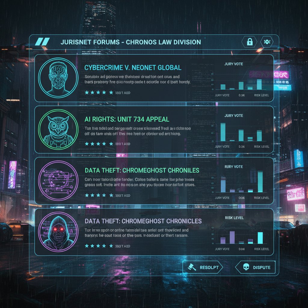 Interfejs forum internetowego, na którym użytkownicy dyskutują o prawie