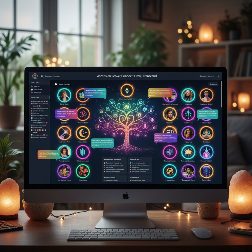 Screenshot eines lebendigen Online-Spirituellen-Community-Forums als Symbol für digitale Subkulturen