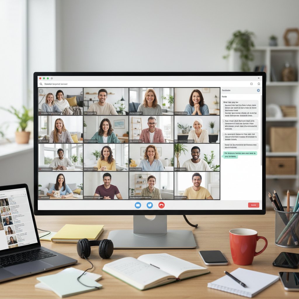Grupa wsparcia online, różnorodni uczestnicy, swobodna atmosfera, objawy zaburzeń lękowych