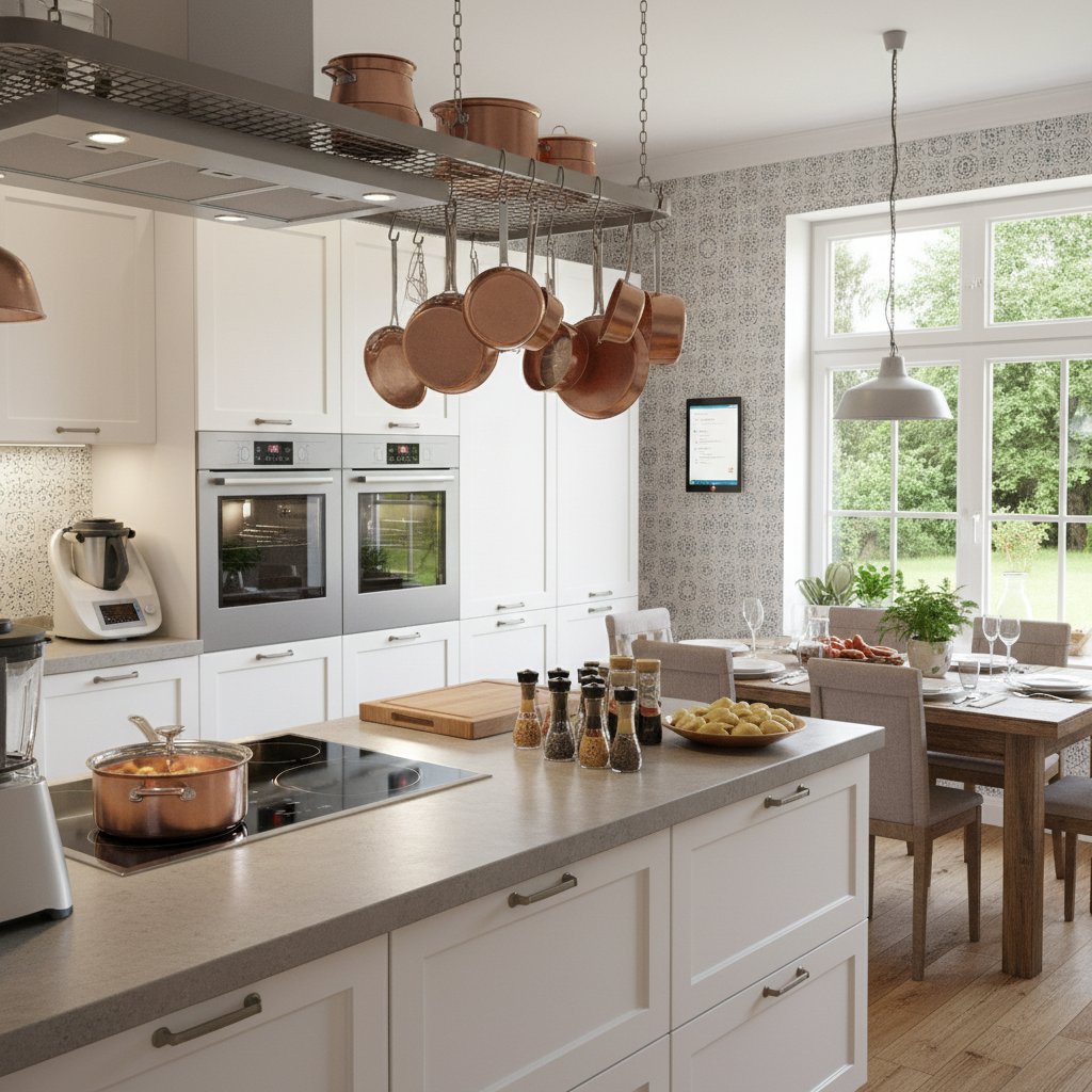 Kuchnia z dobrze zorganizowanym stanowiskiem do szybkiego gotowania