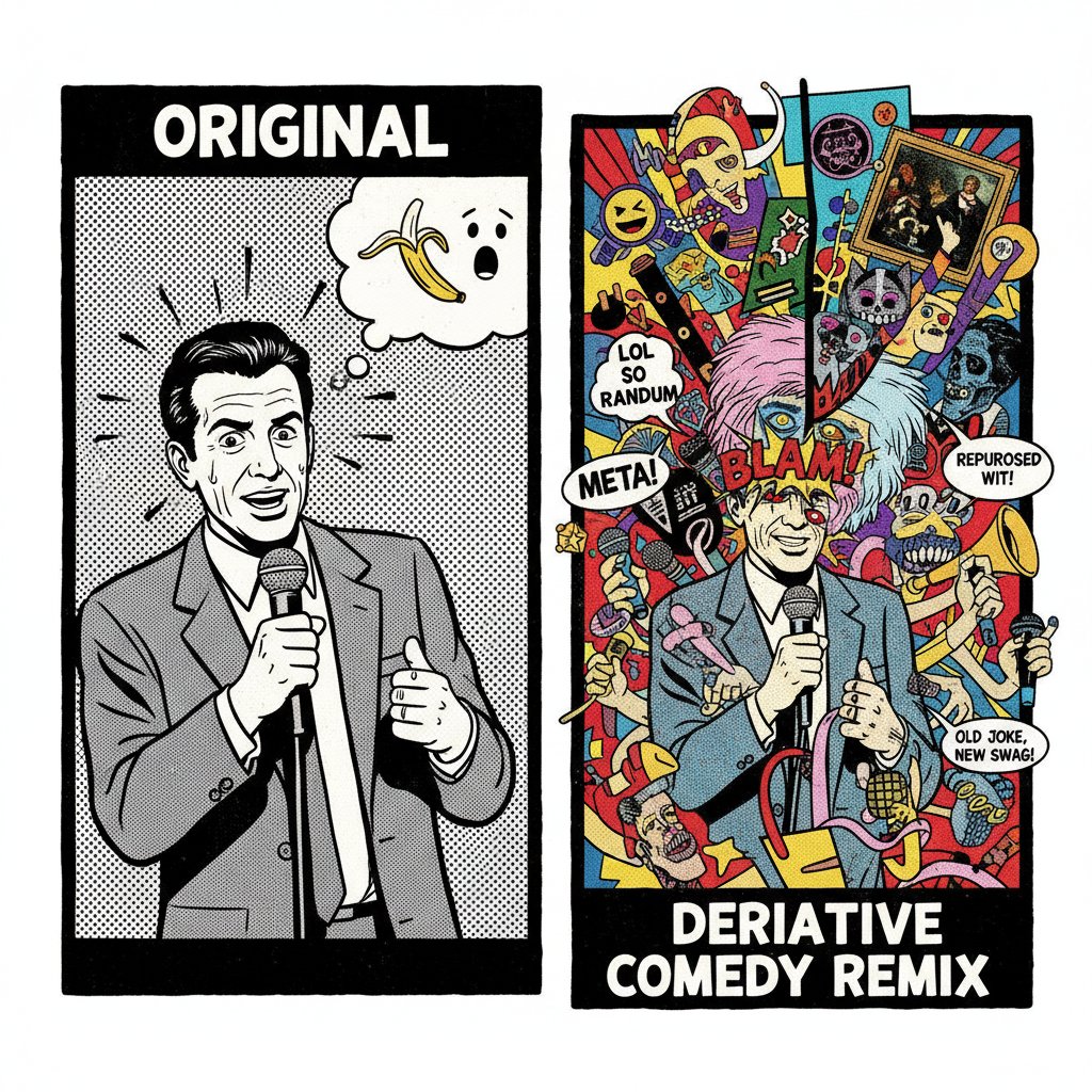 Comparison of original and recycled movie remixes, illustrating how to spot authentic movie recontextualized comedy movies