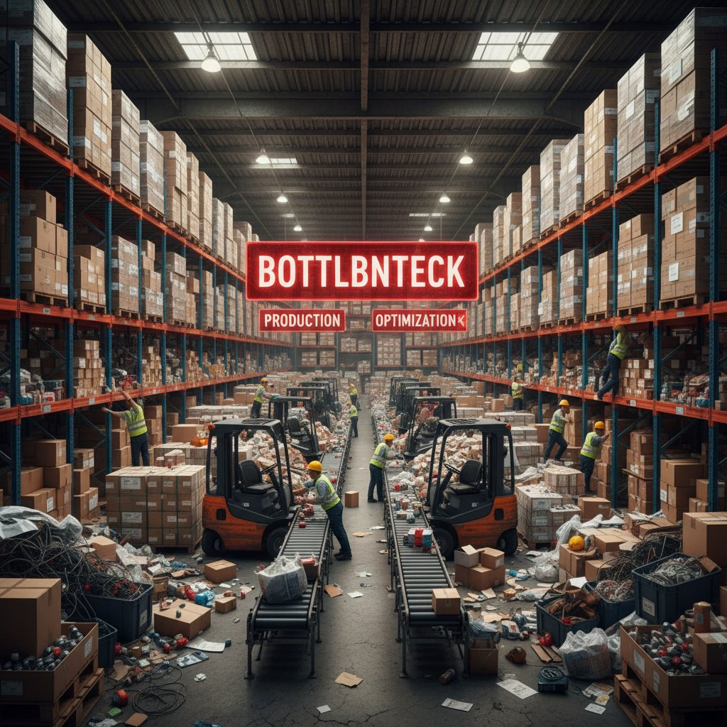 Zdjęcie zapełnionego magazynu po zbyt szybkiej optymalizacji produkcji