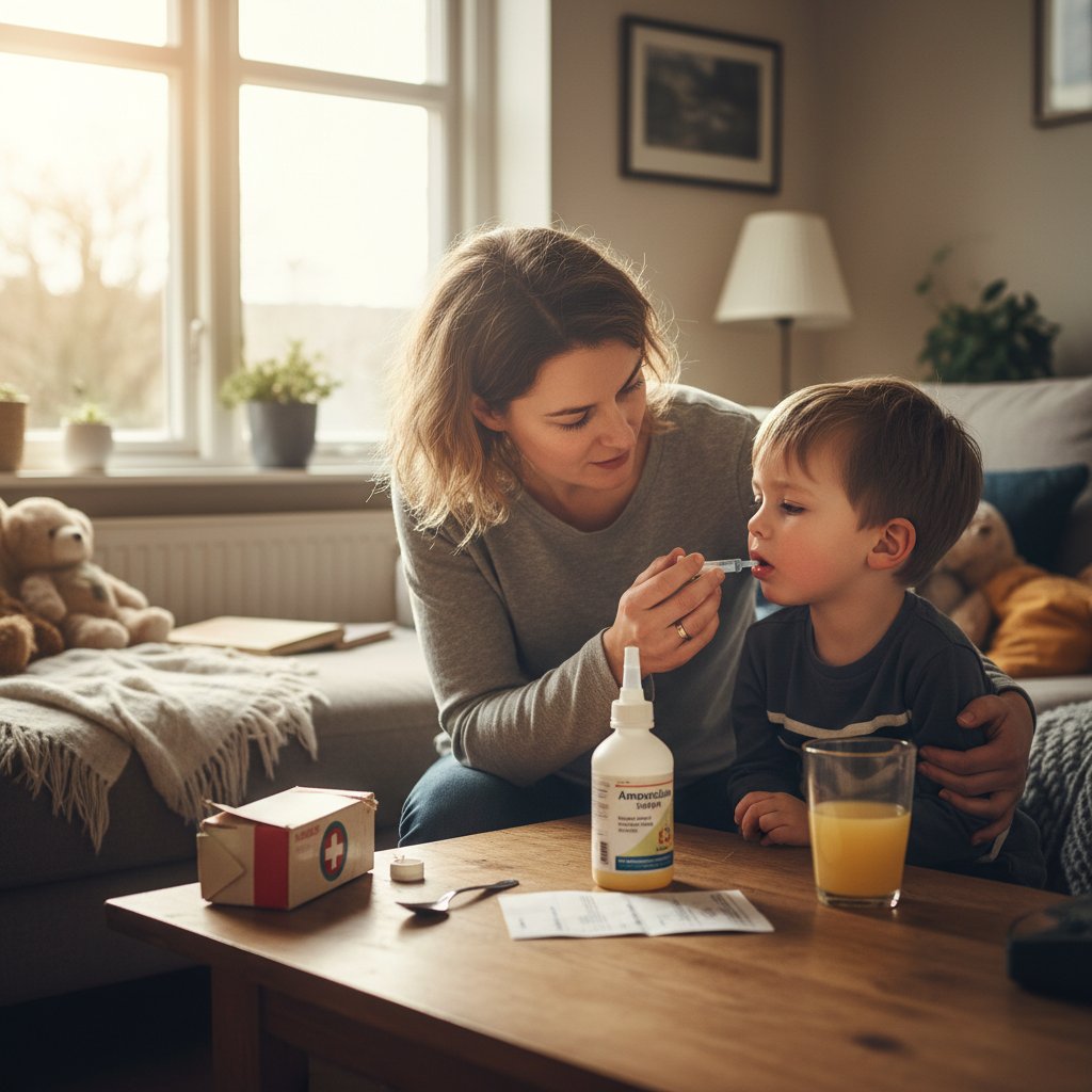 Rodzic podaje dziecku antybiotyk bez konsultacji lekarskiej