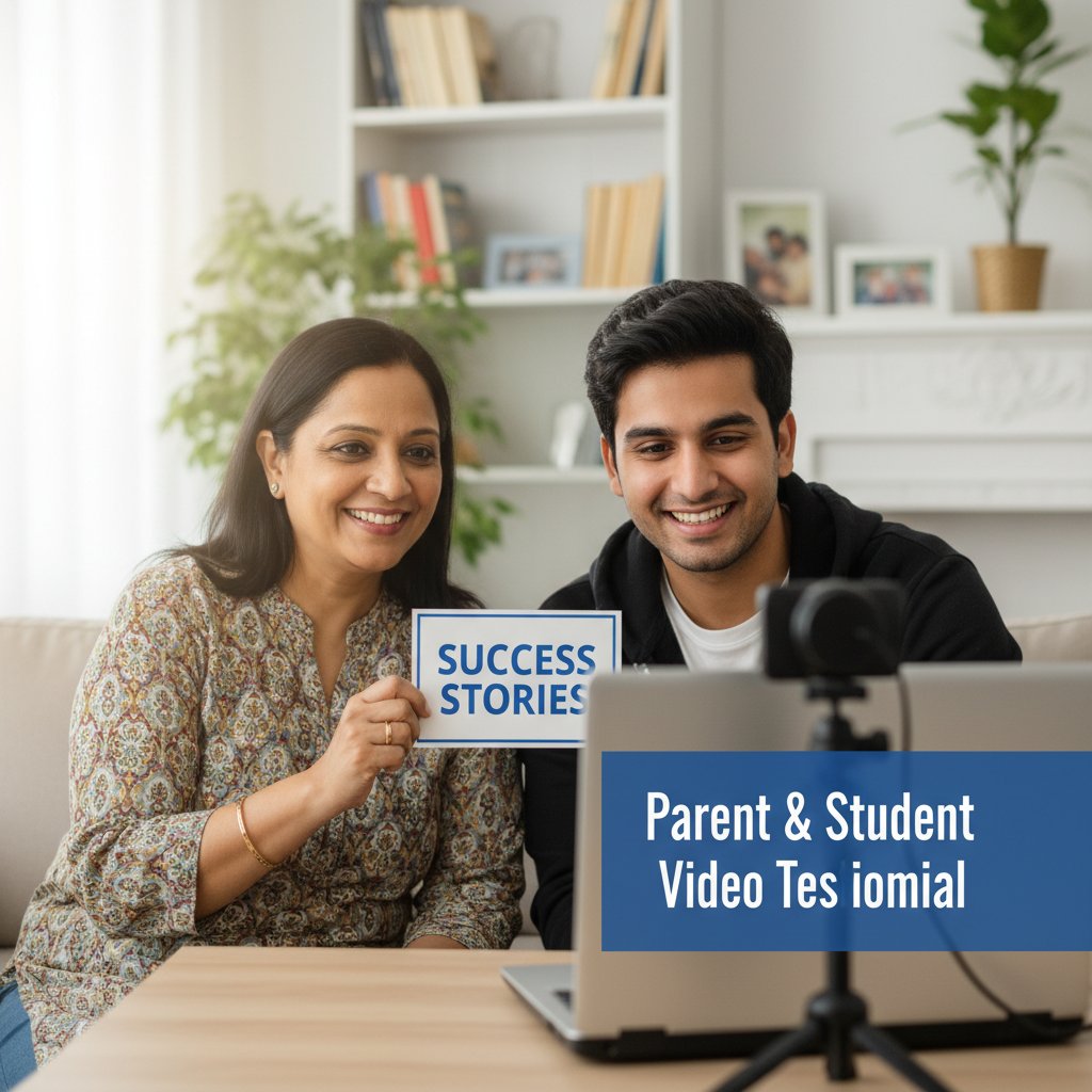 Rodzic i uczeń udzielający rekomendacji korepetytorowi online